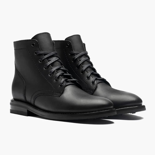 Men's Signature Leather Boots - Black