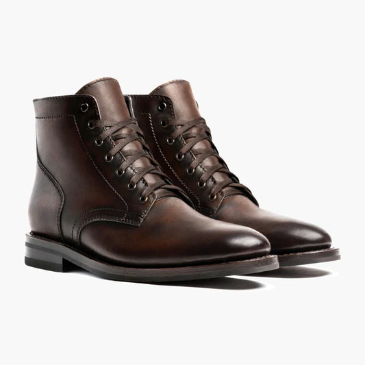 Men's Signature Leather Boots - Black Coffee