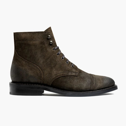 Men's Signature Leather Boots - Dark Olive