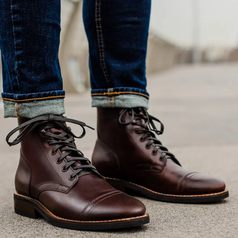 Men's Signature Leather Boots - Brown