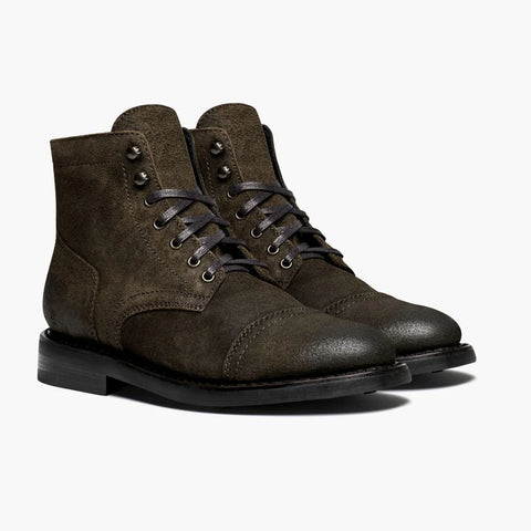 Men's Signature Leather Boots - Dark Olive